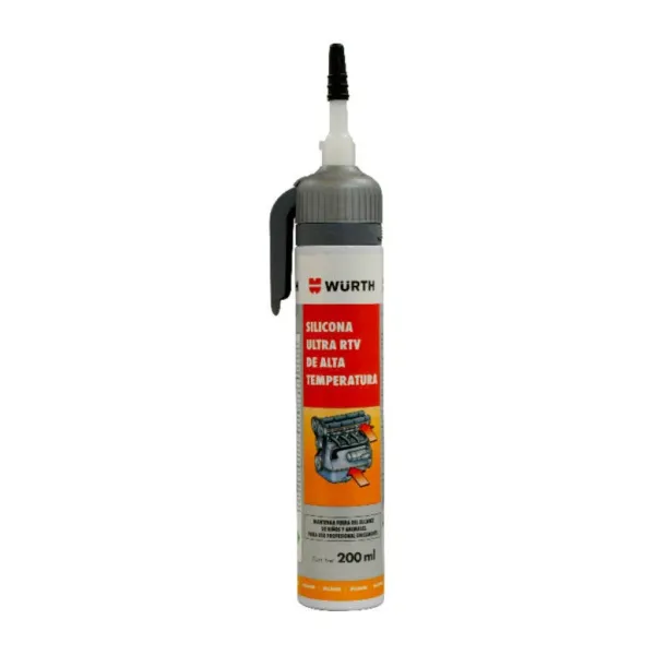 SILICONA ULTRA RTV NEGRA C/ DOSIFICADOR WURTH 200ML - Adhesivos O Pegamentos | ClickRepuestos